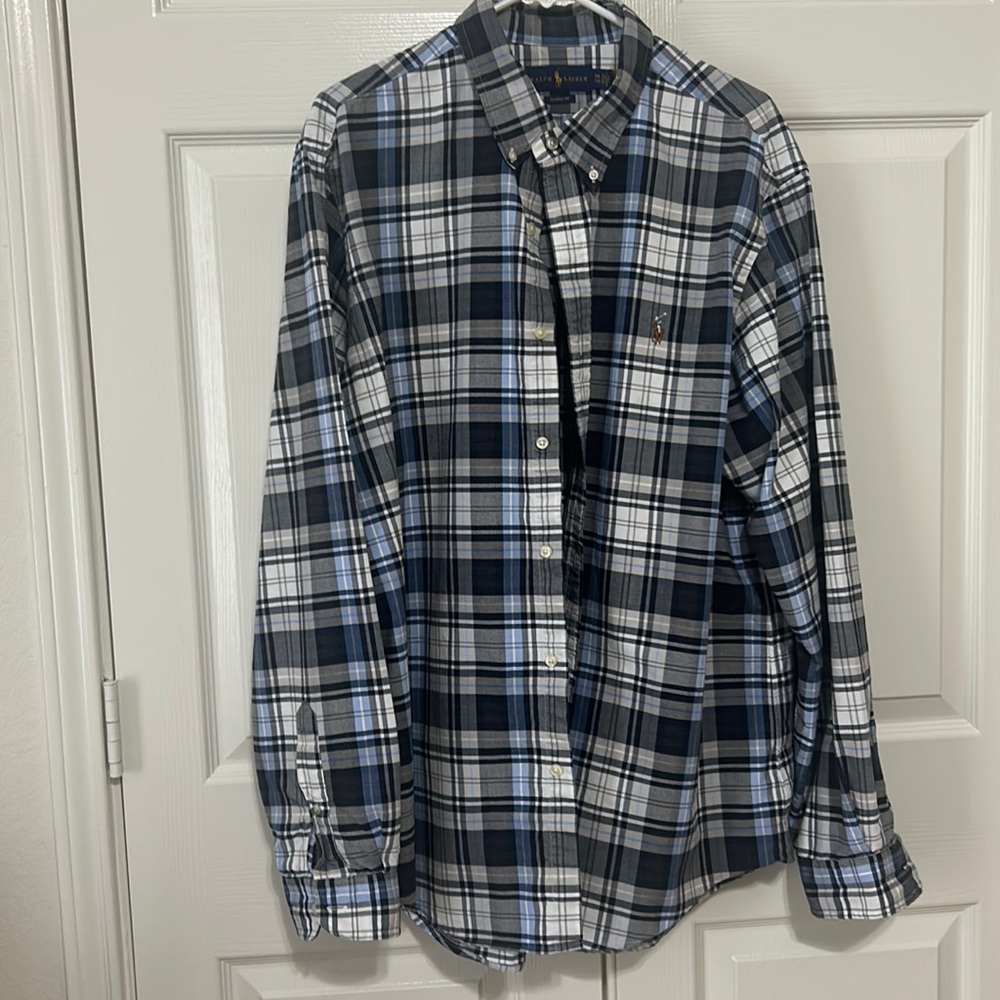 Ralph Lauren XXL Men’s button down Navy plaid